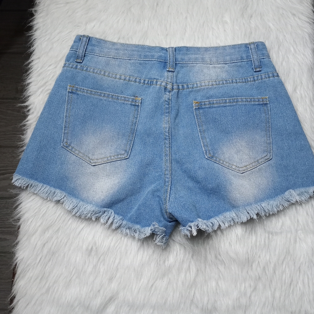 SHEIN Hi Rise Jean Shorts - Picture 3 of 6
